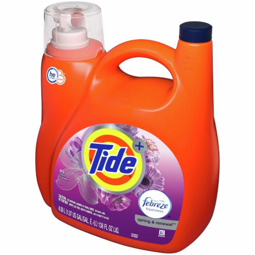 Tide Spring & Renewal Liquid Detergent Perspective: right
