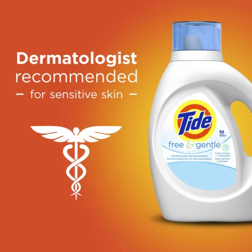 Tide HE Free & Gentle Liquid Laundry Detergent Perspective: right