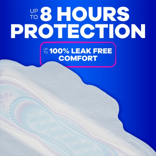 Always Ultra Thin Pads with Wings Long Super Absorbency Size 2 Unscented Perspective: right