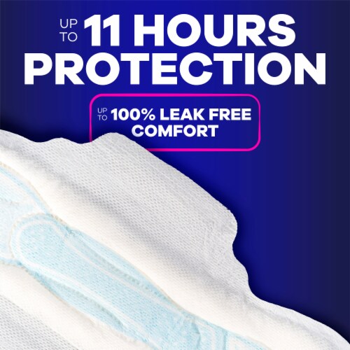 Always Maxi Pads with Wings Overnight Absorbency Size 4 Unscented Perspective: right