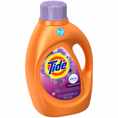 Tide Febreze Freshness Spring & Renewal Liquid Laundry Detergent Perspective: right