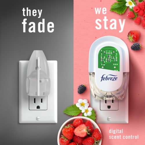 Febreze Plug In Air Freshener Odor-Fighting Scented Oil Refill Berry & Bramble Refills Perspective: right