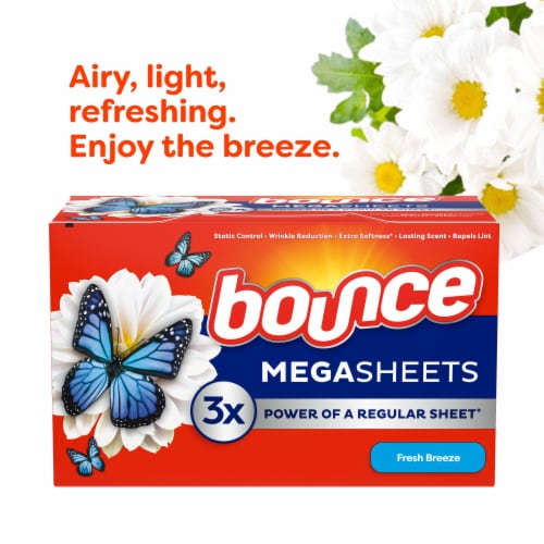 Bounce Wrinkle Guard Outdoor Fresh Dryer Sheets Perspective: right