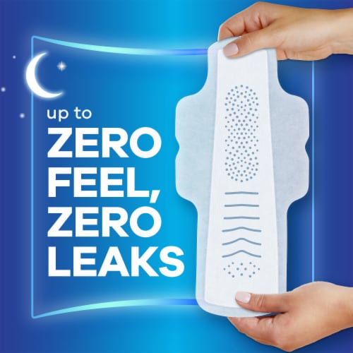 Always InFinity FlexFoam Pads with Wings Extra Heavy Overnight Absorbency Size 5 Unscented Perspective: right