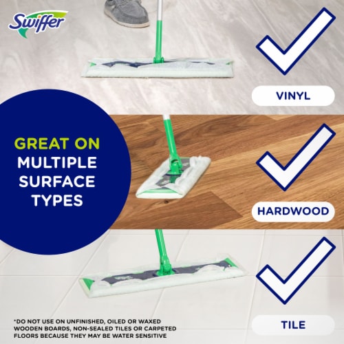 Swiffer Sweep + Mop XL Broom & Mop Alternative Dry & Wet Floor Cleaner Fresh Scent Cleaning Set Perspective: right