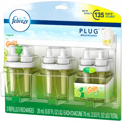 Febreze Triple Plug Refill Gain Original Scent Refill Perspective: right
