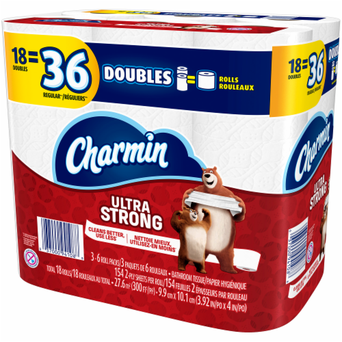 Charmin Ultra Strong Double Roll Bath Tissue Perspective: right