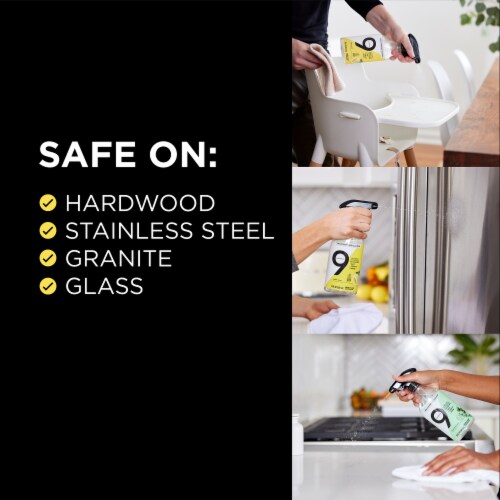 9 Elements Lemon All Purpose Cleaner Vinegar Spray Perspective: right
