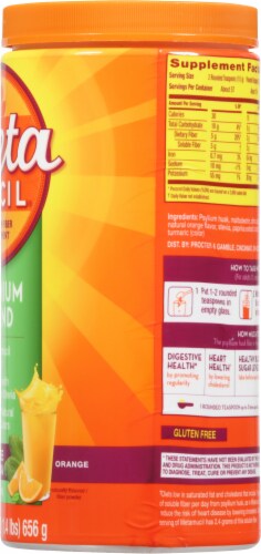 Metamucil® Premium Blend Orange Flavor Psyllium Powdered Fiber Supplement Perspective: right