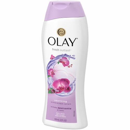Olay Fresh Outlast Soothing Orchid and Black Currant Body Wash Perspective: right