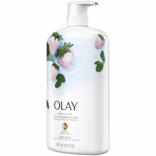 Olay Fresh Outlast White Strawberry & Mint Body Wash Perspective: right