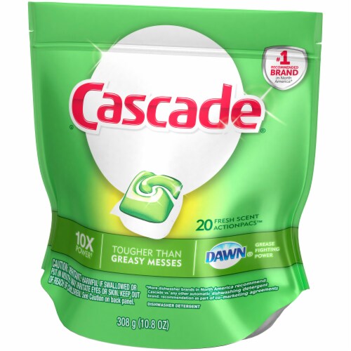 Cascade Dawn Fresh Scent Action Pacs Dishwasher Detergent Perspective: right