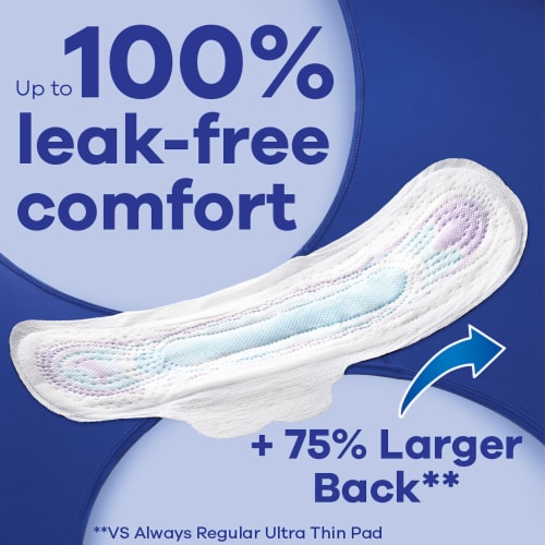 Always Ultra Thin Size 5 Extra Heavy Overnight Unscented Pads With Wings Perspective: right