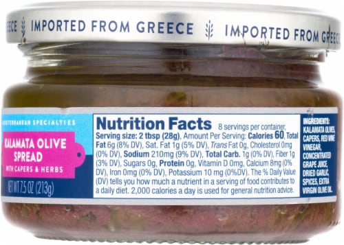 Peloponese Kalamata Olive Spread Perspective: right