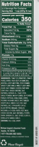 Michael Angelo's® Baked Ziti With Meatballs Family Size Frozen Meal Perspective: right