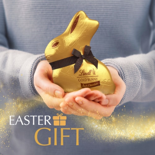 Lindt GOLD BUNNY Dark Chocolate Easter Candy Bunny Perspective: right