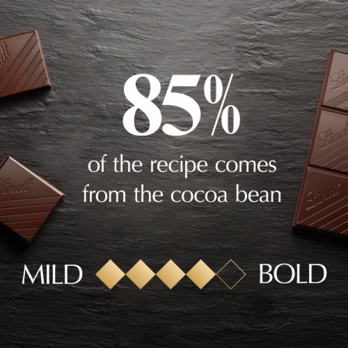 Lindt EXCELLENCE 85% Cocoa Dark Chocolate Candy Bar Perspective: right