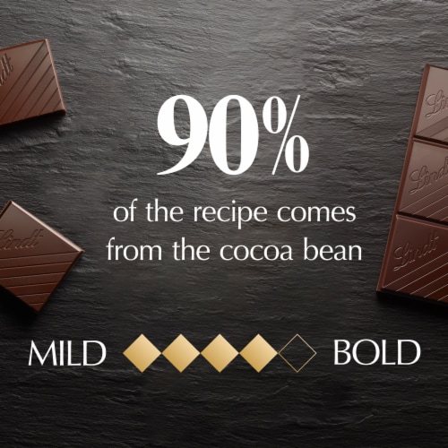 Lindt EXCELLENCE 90% Cocoa Dark Chocolate Candy Bar Perspective: right
