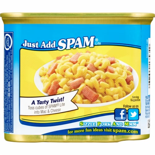 SPAM® Lite Canned Luncheon Meat Perspective: right