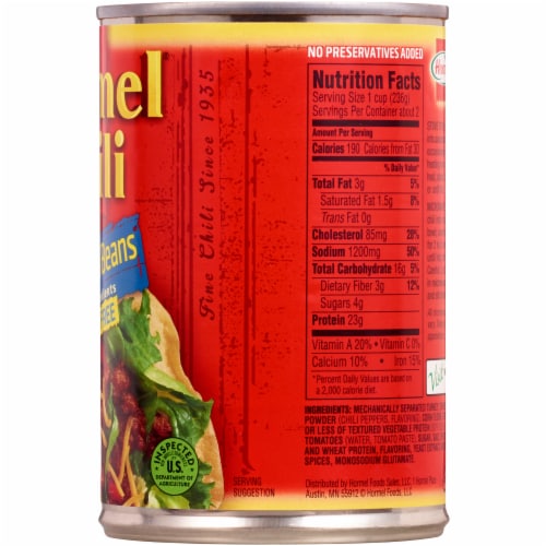 Hormel No Beans Turkey Chili Perspective: right