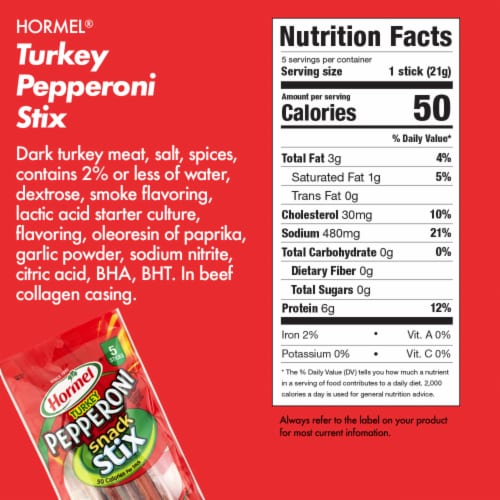 Hormel® Turkey Pepperoni Stix Perspective: right