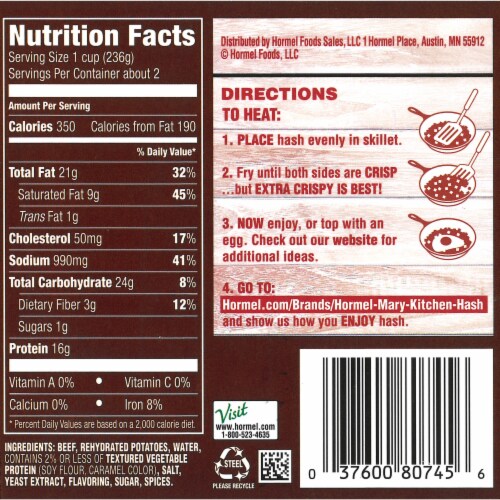 Mary Kitchen® Homestyle Roast Beef Hash Perspective: right