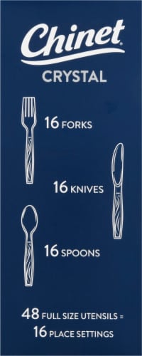 Chinet® Cut Crystal Cutlery 48 Count Perspective: right