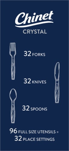 Chinet® Cut Crystal Premium Cutlery Perspective: right