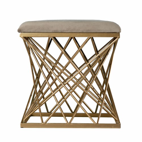 Mikkeli Square Upholstered Stool Perspective: right