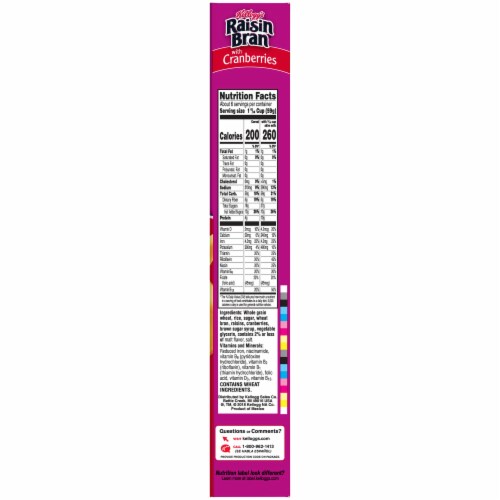 Kellogg's Raisin Bran with Cranberries Cereal Perspective: right