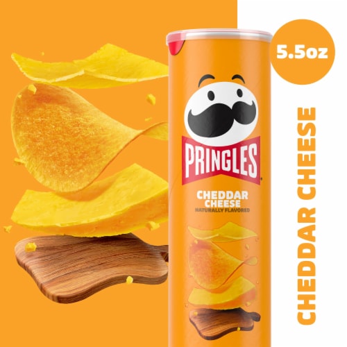 Pringles® Cheddar Cheese Potato Crisps Chips Perspective: right