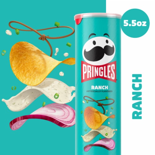 Pringles® Ranch Potato Crisps Chips Perspective: right