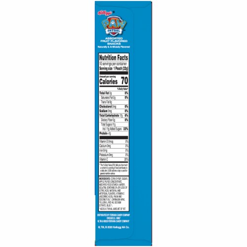 Kellogg's® Paw Patrol™ Fruit Flavored Snacks Perspective: right