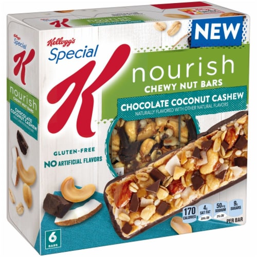 Kellogg's Special K Nourish Chocolate Coconut Cashew Chewy Nut Bars Perspective: right