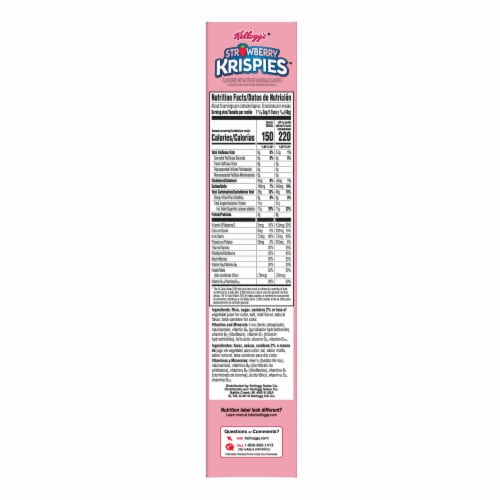 Kellogg's Strawberry Krispies Breakfast Cereal Perspective: right
