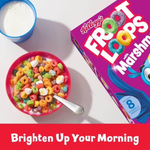 Kellogg's Froot Loops Original with Marshmallows Cold Breakfast Cereal Family Size Perspective: right
