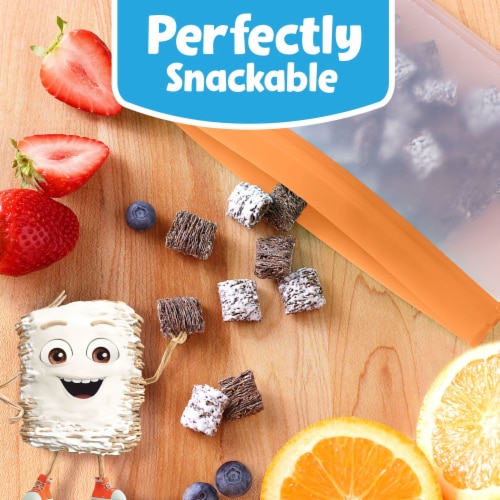 Kellogg's Frosted Mini-Wheats Little Bites Chocolate Cold Breakfast Cereal Family Pack Perspective: right