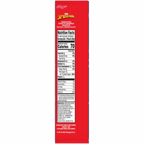 Kellogg's® Marvel Spider-Man Assorted Fruit Flavored Snacks Perspective: right