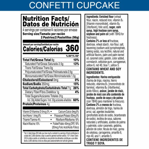 Kellogg's Pop-Tarts Frosted Confetti Cupcake Toaster Pastries Perspective: right