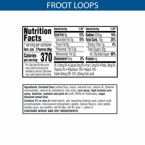 Kellogg's Pop-Tarts Frosted Froot Loops Toaster Pastries Perspective: right