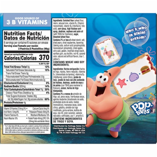 SpongeBob SquarePants Pop-Tarts Breakfast Toaster Pastries Sea Berry Perspective: right