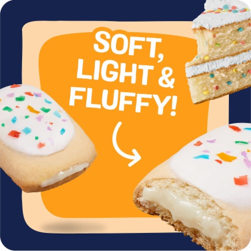 Pop-Tarts Bites Frosted Confetti Cake Baked Pastry Bites Perspective: right
