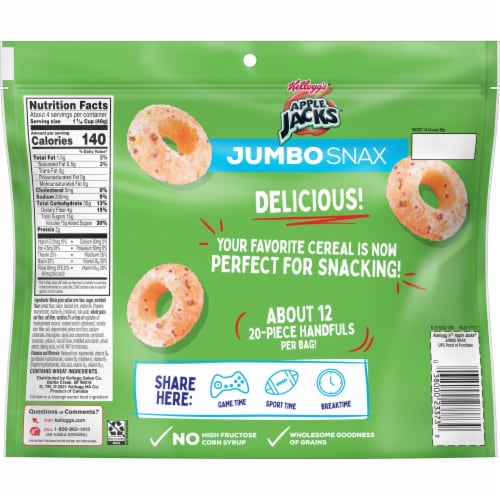Kellogg's® Apple Jacks Jumbo Snax Cereal Perspective: right