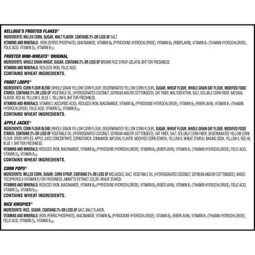Kellogg's Assortment Pack Variety Pack Cold Breakfast Cereal Perspective: right