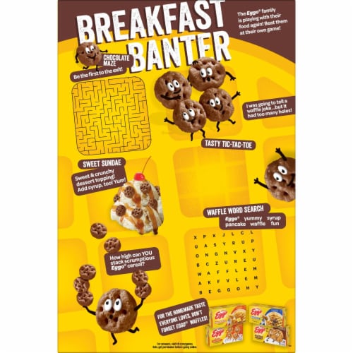 Eggo Chocolate Breakfast Cereal Perspective: right