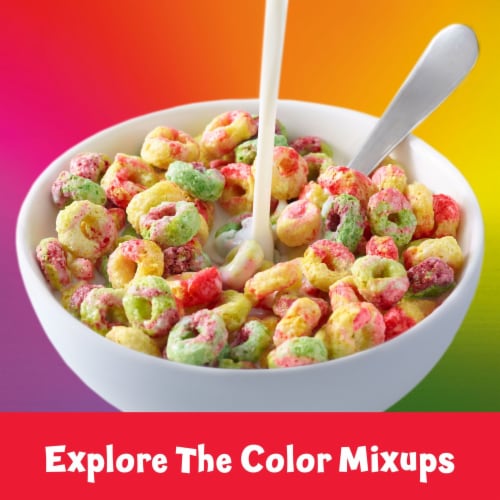 Kellogg's Froot Loops Original Cold Breakfast Cereal Perspective: right