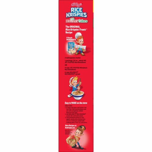 Kellogg's® Rice Krispies Holiday Colors Family Size Cereal Perspective: right