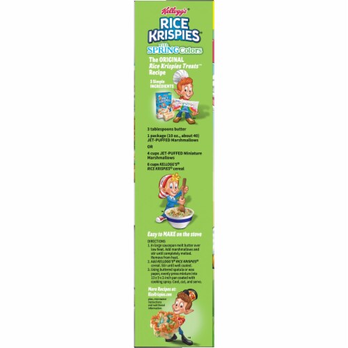 Kellogg's Rice Krispies Original with Spring Colors Breakfast Cereal Family Size Perspective: right