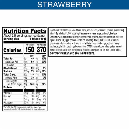 Pop-Tarts Frosted Strawberry Baked Pastry Bites Perspective: right