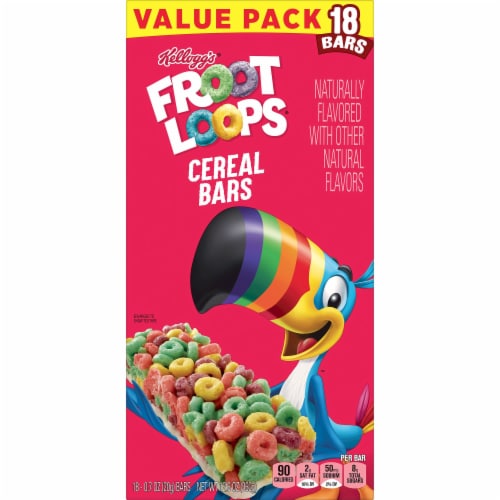 Kellogg's Froot Loops Original Cereal Bars Value Pack Perspective: right